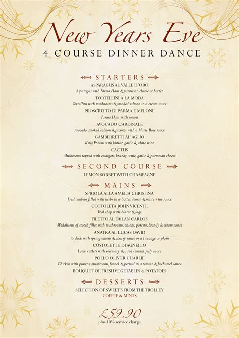 jack's place new year's eve menu