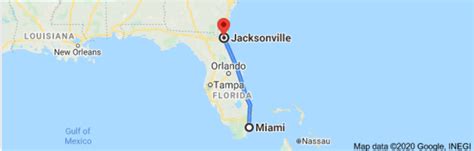 jacksonville florida to miami florida