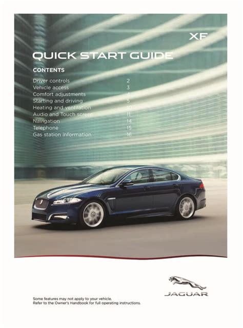 jaguar owners manual PDF