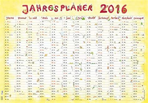 jahresplaner cartoon 2016 wandplaner plakatkalender Reader