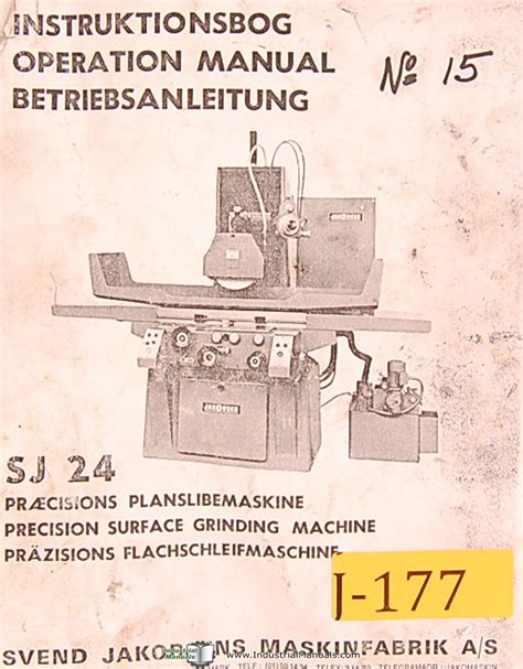 jakobsen surface grinder manual PDF