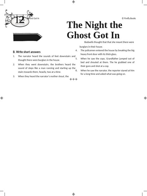 james thurbers the night the ghost got in pdf PDF