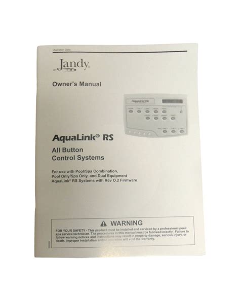 jandy aqualink rs button control systems owner manual Ebook PDF