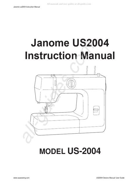 janome 1001 manual pdf PDF