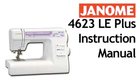 janome 4623 le manual Doc