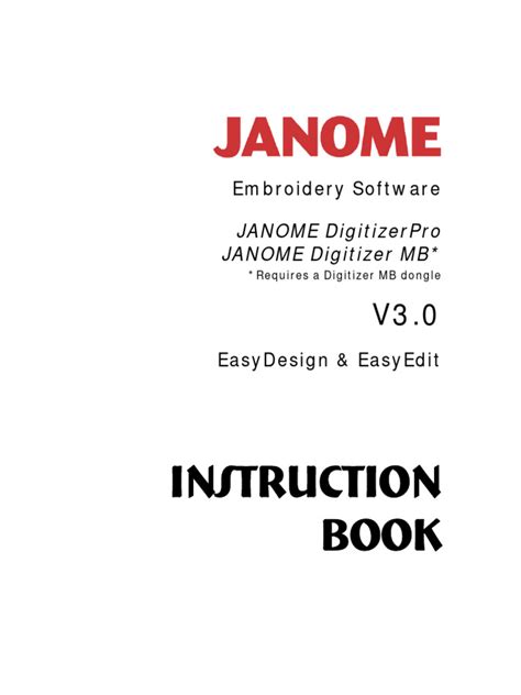 janome digitizerpro digitizer mb user guide PDF