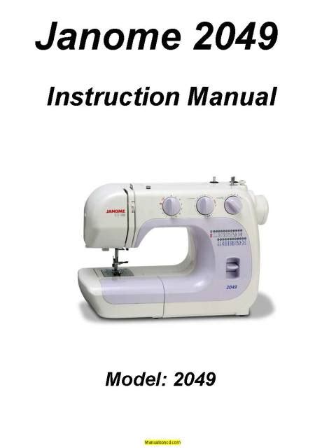 janome harmony 2049 user guide PDF