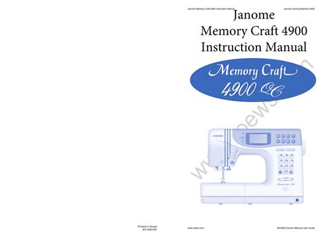 janome memory craft 4900 qc user guide Doc