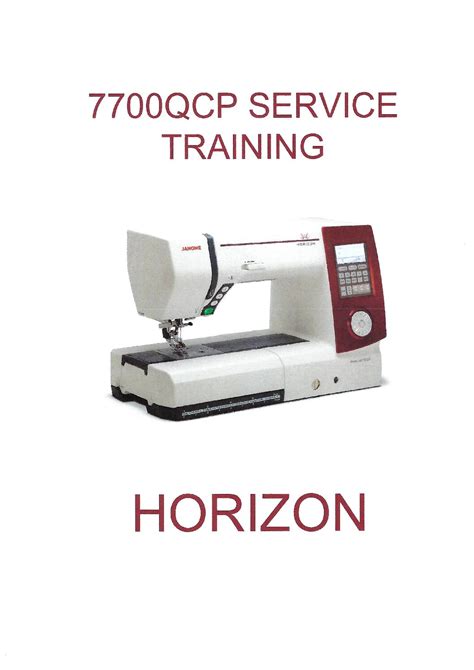 janome service manual for 7700 PDF