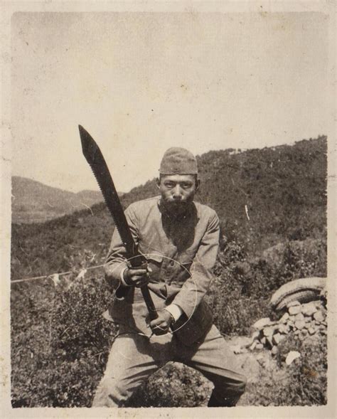 japanese soldier with captured dao dao sword