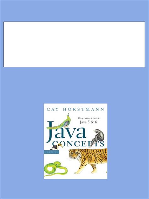 java concepts 5th edition Epub