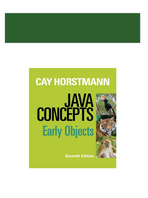 java concepts early objects 7th edition solutions Kindle Editon