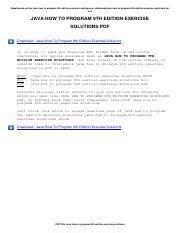 java how to program 9th edition exercise solutions Epub