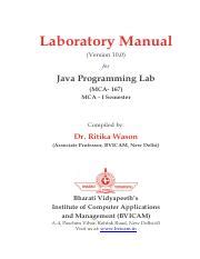 java lab manual for mca Doc