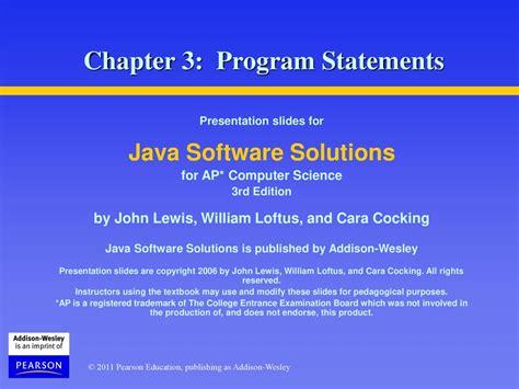 java software solutions chapter 3 Kindle Editon