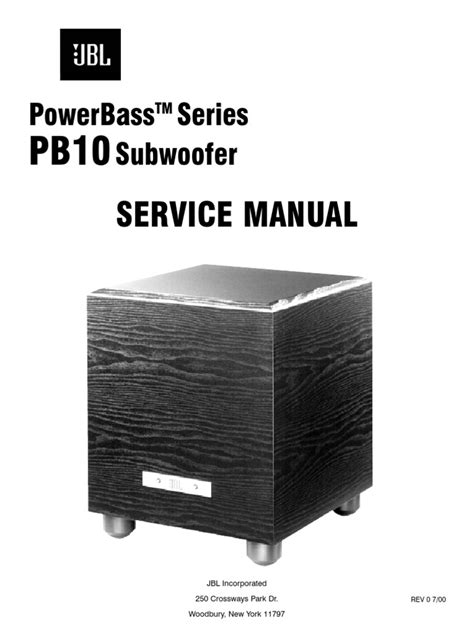 jbl pb10 service manual Kindle Editon