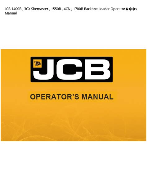 jcb 1400b operator manual pdf Reader