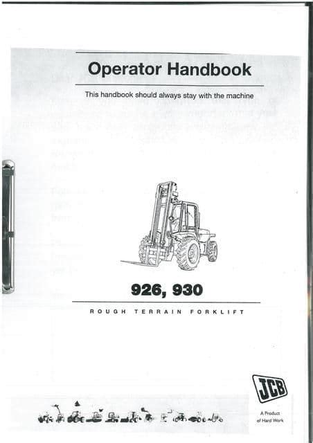 jcb 930 operators manual Kindle Editon