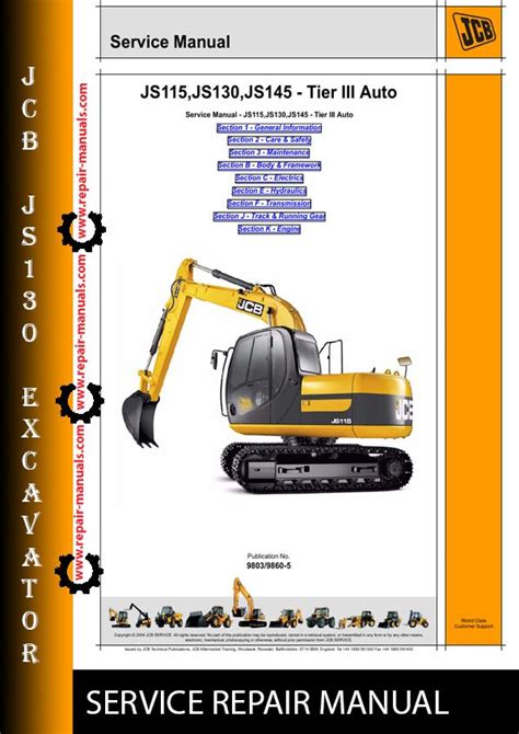 jcb js130 excavator operator manual pdf Epub