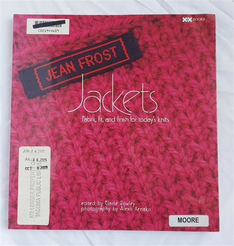 jean frost jackets fabric fit and finish for todays knits PDF