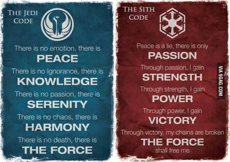 jedi and sith code