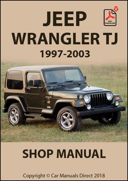 jeep wrangler tj owner manual PDF