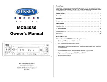 jensen mcd4030 user guide Reader