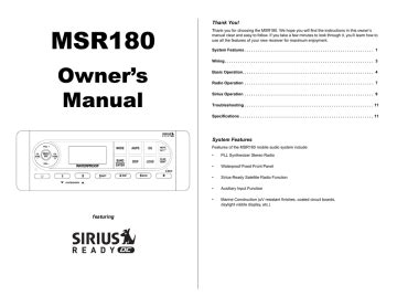 jensen msr180 user guide Doc