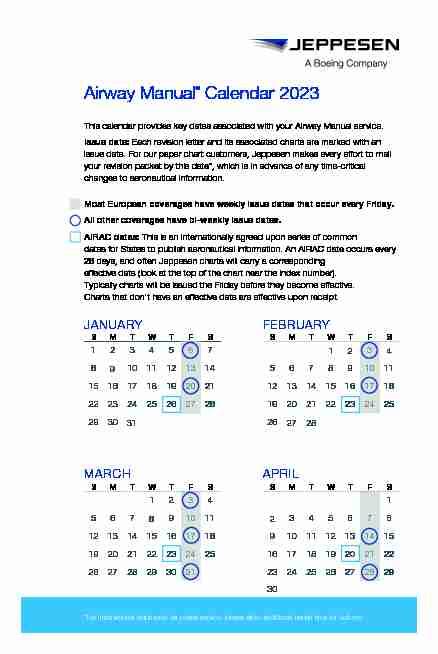 jeppesen airway manual calendar Doc