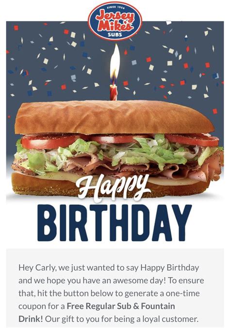 jersey mike's subs birthday