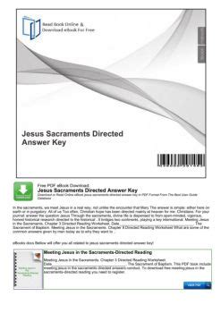 jesus sacraments directed answer key PDF