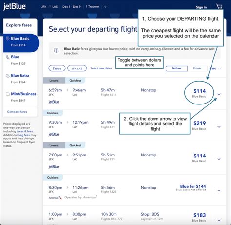 jet blue best fare finder