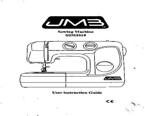 jmb ssm1010 sewing machine manual Kindle Editon