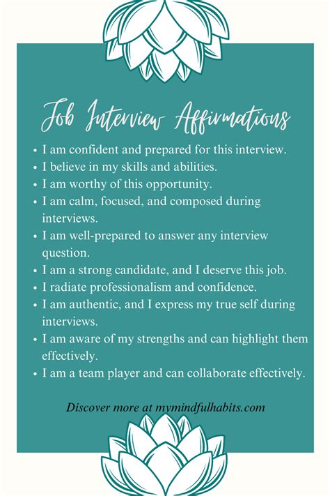 job interview affirmations attraction self hypnosis PDF