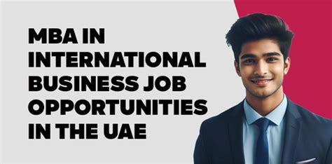 job opportunities for mba in international business