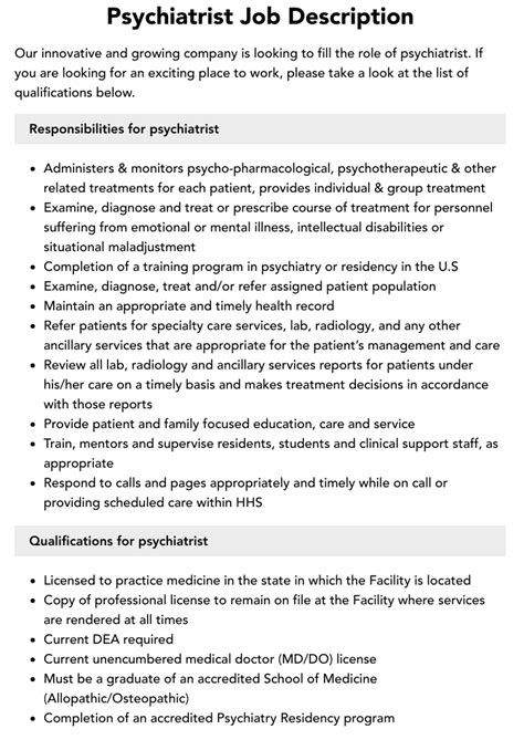 job outlook for psychiatrist