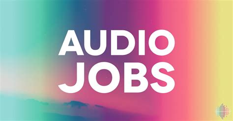 jobs in audio