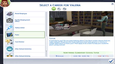 jobs in the sims 4