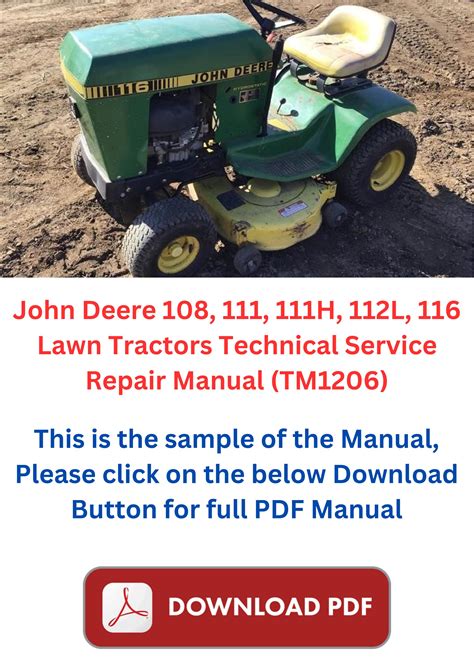 john deere 111h service manual PDF