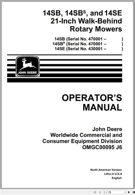 john deere 14sb manual PDF