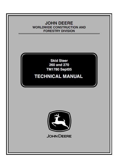 john deere 270 skid steer service manual PDF