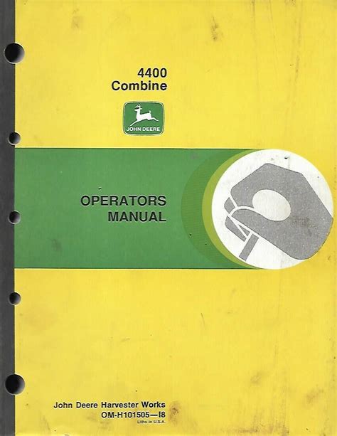 john deere 4400 combine operators manual PDF