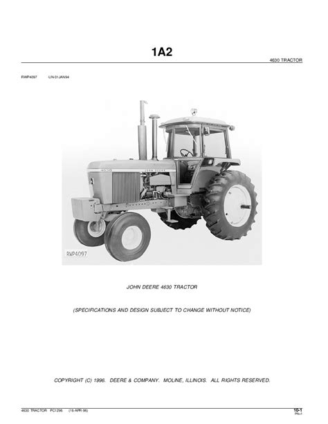 john deere 4630 tractor repair manual download pdf Epub