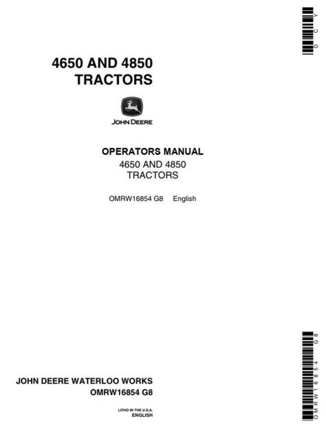 john deere 4850 operators manual Reader