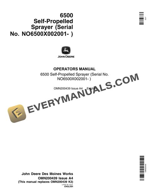 john deere 6500 sprayer manual Reader