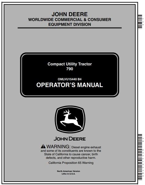 john deere 790 operators manual Epub