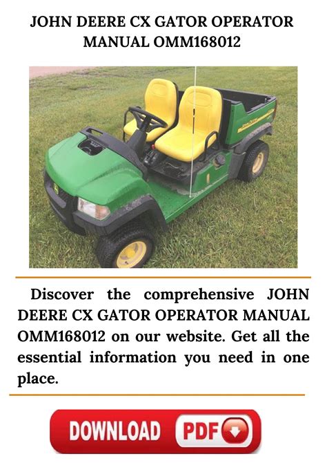 john deere cx gator manual Reader