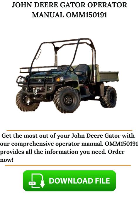 john deere gator operator manual Kindle Editon