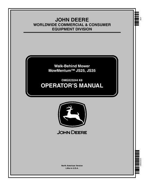 john deere js25 owners manual PDF