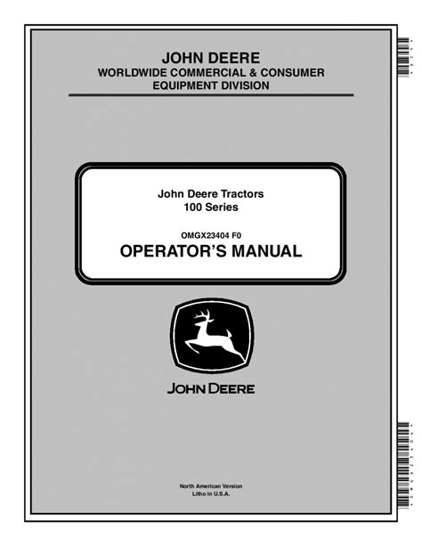john deere la 105 owners manual pdf Kindle Editon